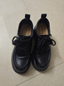 百麗（Belle）復古牛皮牛津鞋女2026春新商場(chǎng)款厚底增高JK樂(lè )福鞋E9N1DAM6 黑色 36 曬單實(shí)拍圖