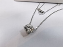 周梵生 現貨 趙露思同款培育鉆石項鏈女鉑金PT950人工人造一1克拉鎖骨鏈 培育鉆 D-E色 VS凈度 3EX切工 1克拉-S925銀鍍金 曬單實(shí)拍圖