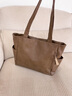 C.BANNER包包女包新款潮流時(shí)尚百搭大容量單肩腋下包復古通勤風(fēng)托特包日常 咖啡色 常規 曬單實(shí)拍圖