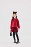 moonkids童裝女童紅色裙子套裝2025冬季新年戰袍兒童過(guò)年毛衣半裙時(shí)髦冬裝 19823紅色毛衣開(kāi)衫 140 cm 曬單實(shí)拍圖