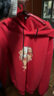 班尼路（Baleno）酒紅色連帽衛衣男女款2026新款馬年本命年衣服加絨潮流運動(dòng)上衣服 曬單實(shí)拍圖