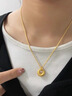 詩(shī)梔金包銀拉絲平安扣項鏈女小眾精致感項鏈百搭氣質(zhì)鎖骨鏈送禮物 平安扣 曬單實(shí)拍圖
