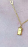 中國黃金（CHINA GOLD）小金磚黃金項鏈女999足金吊墜小金條新年情人節禮物送女朋友 金重約1.5g【足金吊墜*贈銀鏈】 曬單實(shí)拍圖