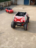爵士酷派牧馬人兒童電動(dòng)車(chē)可坐大人寶寶四驅越野車(chē)男女孩遙控玩具電動(dòng)汽車(chē) 高配+粉色+皮座+軟輪+12V10A電瓶 曬單實(shí)拍圖