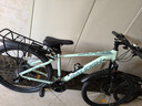 蘭令MT300山地自行車(chē)成年人變速油碟剎減震前叉越野騎行代步賽車(chē) 風(fēng)鈴綠【鋁合金+油剎+可鎖前叉】 26英寸【160-175cm】 27速-標準版 曬單實(shí)拍圖