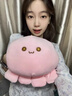 紫彤可愛(ài)章魚(yú)團子公仔暖手抱枕女生毛絨玩具冬天學(xué)生手捂保暖娃娃禮物 米白色-星星眼 35厘米（能插手） 曬單實(shí)拍圖