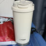 虎牌（TIGER）香港直郵陶瓷內膽保溫杯情侶款雙飲口咖啡杯便攜車(chē)載隨行吸管水杯 奶芙白【316無(wú)縫內膽】 曬單實(shí)拍圖