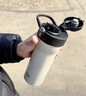虎牌（TIGER）戶(hù)外運動(dòng)提手杯便攜暢飲保溫保冷杯MOF-A60C 鷹頭白WK 600ml 曬單實(shí)拍圖