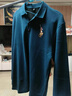 東方駱駝（EASTERN CAMEL）奢華高端純棉長(cháng)袖polo衫男款有領(lǐng)刺繡t恤中年爸爸潮流體恤打底衫 豆綠 【主圖款】 M (170)  適合100-125斤 曬單實(shí)拍圖