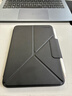 PITAKA適用蘋(píng)果iPad mini7/6保護套保護套2024款橫豎兩用磁吸雙面夾支架殼帶筆槽超輕薄防彎pu保護殼黑色 曬單實(shí)拍圖