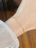 中國黃金（CHINA GOLD）流光嘴唇黃金手鏈女款足金細款素鏈手飾情人新年節生日禮物送女友 【今/次日達】嘴唇手鏈 約1g 曬單實(shí)拍圖