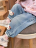 G.duck小黃鴨女童牛仔褲春秋2026新款兒童寬松束腳褲春裝女寶寶休閑褲子 藍色 110 建議4~5歲【100-110cm】cm 曬單實(shí)拍圖