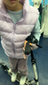 鴨鴨兒童羽絨背心馬甲新短款輕薄男女童秋冬裝中大童裝休閑馬夾GM 微光紫 150 曬單實(shí)拍圖