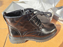 紅蜻蜓真皮男靴新款高幫戶(hù)外棉鞋厚底休閑皮鞋馬丁靴WTD35001黑色41 曬單實(shí)拍圖