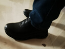 沙馳（SATCHI）男鞋2025秋冬新款真皮厚底減震防滑旋轉扭休閑運動(dòng)鞋時(shí)尚商務(wù)皮鞋 黑色 41 曬單實(shí)拍圖