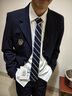 幻司日系dk西裝制服三件套成年禮男生衣服jk套裝常春藤學(xué)院風(fēng)西服男裝 藏青色西服三件套【下單送領(lǐng)帶】 XL 適合135-150斤 曬單實(shí)拍圖