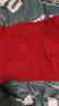 恒源祥短款小個(gè)子紅色毛衣女秋冬款立體花朵針織100%羊毛衫女上衣打底衫 紅色 L 【建議105-120斤】 曬單實(shí)拍圖