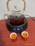 家用燒水壺泡茶大功率電陶爐白茶煮茶耐熱套組茶壺茶具高功率 黑色爐+壺 曬單實(shí)拍圖