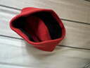 拓路者內里加絨羊毛帽冬季戶(hù)外登山防寒保暖滑雪冷帽百搭跑步針織帽子 朱雀紅 F(54-62cm) 曬單實(shí)拍圖