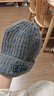 CACUSS帽子女秋冬保暖毛線(xiàn)帽大頭圍針織帽戶(hù)外套頭帽堆堆冷帽 灰藍彩紗 曬單實(shí)拍圖