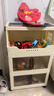 零食收納置物架客廳落地小推車(chē)玩具整理折疊柜子可移動(dòng)家用儲物箱 40cm寬 1收納架+2置物柜 3層 曬單實(shí)拍圖