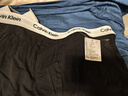 Calvin Klein內衣【新年禮物】男士本命年新年紅三條裝ck低腰棉質(zhì)防夾臀內褲男 U2664998-太空黑/月光白/椰青灰 3條 L 曬單實(shí)拍圖
