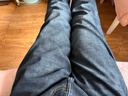 HLA海瀾之家加絨牛仔褲男三國演義五袋保暖褲子男新年 曬單實(shí)拍圖