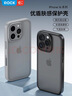 ROCK適用蘋(píng)果16Pro手機殼iPhone16 Pro保護套膚感鏡頭全包精孔親膚防摔簡(jiǎn)約硅膠不粘指紋男女款黑色 曬單實(shí)拍圖