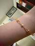 周六福雙層鏈足金999黃金手鏈女生日禮物計價(jià)AB073447 約4.42g 15+2cm 曬單實(shí)拍圖