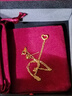 中國黃金（CHINA GOLD）足金愛(ài)心吊墜女黃金項鏈鎖骨鏈掛墜新年節生日禮物送女友老婆 【今/次日達】愛(ài)心吊墜【配S925鏈】約0.1g 曬單實(shí)拍圖