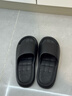 HIPANDA拖鞋男士EVA厚底踩屎感室內居家用防滑耐穿外穿涼拖女 黑色 40-41 曬單實(shí)拍圖