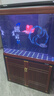 森森魚(yú)缸大型超白玻璃水族箱客廳中式復古底過(guò)濾免換水金魚(yú)缸龍魚(yú)缸 靠墻款100長(cháng)34.5寬83缸高74柜高 曬單實(shí)拍圖