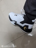 喬丹QIAODAN男鞋磨礪籃球鞋秋季新品高幫皮面減震耐磨球鞋 白色黑色(高幫革面) 41 曬單實(shí)拍圖