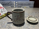 淮漫陶瓷家用功夫茶主人杯女茶杯個(gè)人專(zhuān)用 米黃汝窯-粉桃迎春辦公過(guò)濾杯+茶葉罐【禮盒裝】 400mL(不含)-600mL(含) 曬單實(shí)拍圖