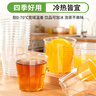 潔日邦一次性杯子八角式200ml*50只加厚水晶航空硬塑料野餐便攜透明水杯 曬單實(shí)拍圖