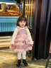 G.duck小黃鴨公主裙女童連衣裙秋冬季拜年服兒童裙子加厚女寶寶過(guò)年衣服 粉紫色 90 建議1~2歲【80-90cm】cm 曬單實(shí)拍圖