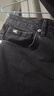 Lee25秋冬新品428舒適高腰直腳五袋款黑灰女牛仔褲 黑灰色  26  曬單實(shí)拍圖