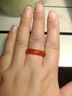 西璽 天然紅黑瑪瑙戒指情侶玉髓戒指男女玉石指環(huán)玉戒子 曬單實(shí)拍圖