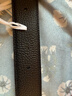 菲拉格慕（Ferragamo）腰帶男士商務(wù)雙面板扣皮帶牛皮 3.5CM寬 圣誕禮物 送男友禮盒裝 黑棕荔枝紋/槍色扣679710-689134 曬單實(shí)拍圖