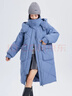 雪中飛2025冬新款女士中長(cháng)款羽絨服百搭時(shí)尚休閑氣質(zhì)大口袋保暖舒適 霧藍色|5205 L /165/88A 曬單實(shí)拍圖