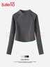班尼路（Baleno）半高領(lǐng)薄絨打底衫女2025年秋冬季新款親膚柔軟舒適加絨保暖上衣 曬單實(shí)拍圖