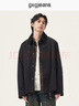 gxgjeans男裝 黑色拼接燈芯絨領(lǐng)工裝寬松夾克外套男士 25秋新品 黑色 L (175) 曬單實(shí)拍圖