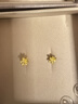 六福珠寶足金梔子花黃金耳釘耳飾送禮 計價(jià) G01G0027DS 1.04克(含工費100元) 配硅膠耳堵 曬單實(shí)拍圖