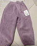 嘟嘟家男童褲子冬裝加厚寶寶加絨長(cháng)褲兒童休閑褲冬女童童裝 紫色  110 曬單實(shí)拍圖