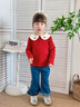 班喜迪女童長(cháng)袖t恤春秋款2026新款洋氣兒童上衣寶寶公主衣服春裝打底衫 紅色 100 曬單實(shí)拍圖