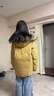 鴨鴨兒童羽絨服2025冬季新款男女童毛領(lǐng)連帽中大童加厚保暖外套HR 姜黃色（毛領(lǐng)） 170 曬單實(shí)拍圖