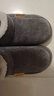 奧康（Aokang）抗菌棉鞋男士冬季加絨保暖居家用防滑防臭中老年包跟棉拖鞋外穿女 曬單實(shí)拍圖