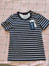 納維凱爾意大利小帆船女休閑圓領(lǐng)短T全棉條紋短袖T恤2325504503 藍/白 S  曬單實(shí)拍圖