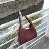 歌詩(shī)嫚（Geshiman）真皮托特包女大容量頭層牛皮包包通勤休閑單肩斜挎包簡(jiǎn)約hobo包 【頭層牛皮】酒紅7306 曬單實(shí)拍圖
