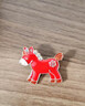 古耐小馬胸針高檔女士輕奢大氣精致胸花馬年本命年禮物西裝西服別針 紅色小馬胸針 曬單實(shí)拍圖